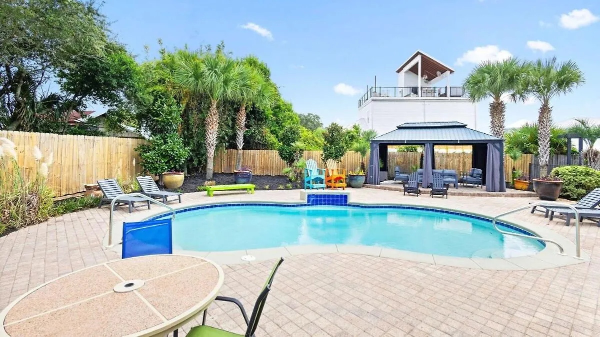 122 Kelly The Real Fun Beach Home Pool Hot Tub Cabana Panama City Beach 0*,